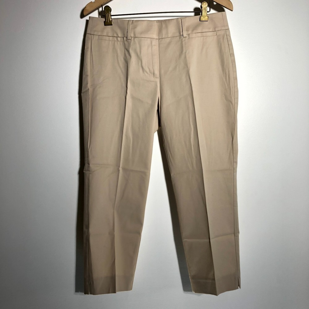 Ann Taylor Signature Cotton Blend Stretch Cropped Pants 6P